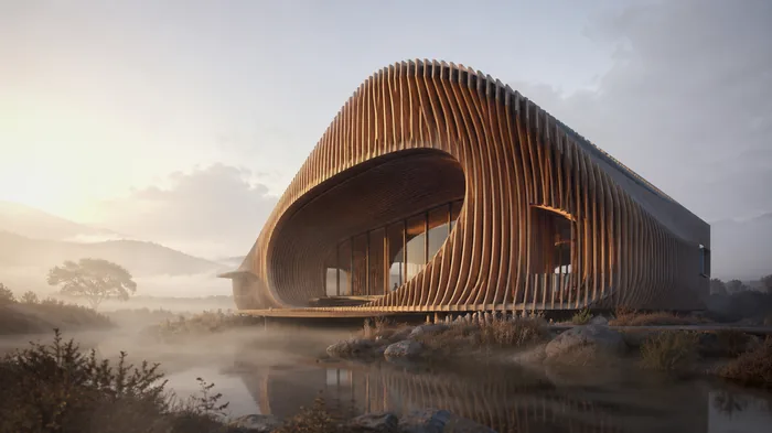 AI generated architectural concept visualization