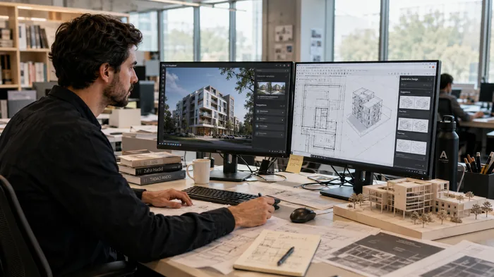 Architect using AI tools as part of a daily design workflow