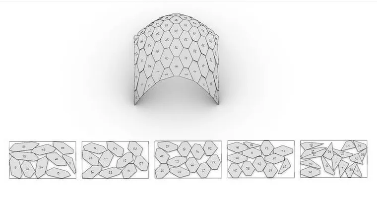 OpenNest plugin nesting layout for CNC fabrication in Grasshopper