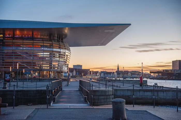 Copenhagen Opera House at sunset