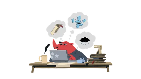 Architecture Student concept visualization showing university and professional practice