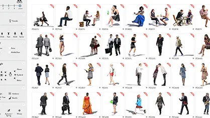 Free Cutout People for Architectural Visualization