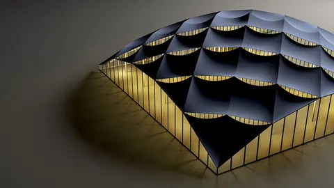 Google Bay View Campus roof tutorial preview showing the iconic dragonscale solar roof