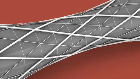Grasshopper Architecture - Diagonal Grid on Hyperboloid Without Seam