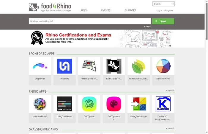 Food4Rhino - free 3D models for Rhino