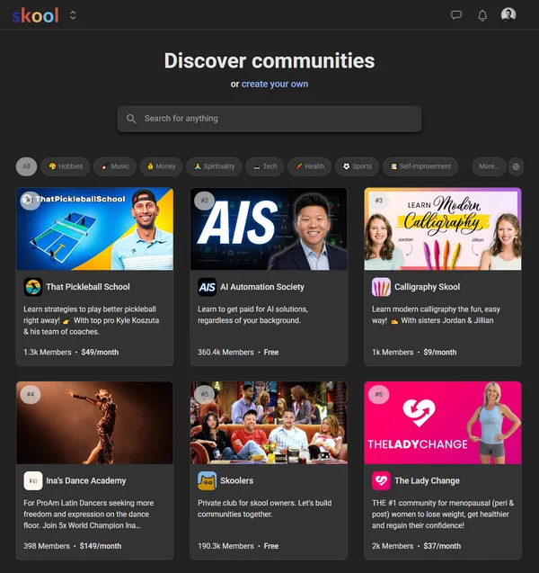 Skool community platform overview