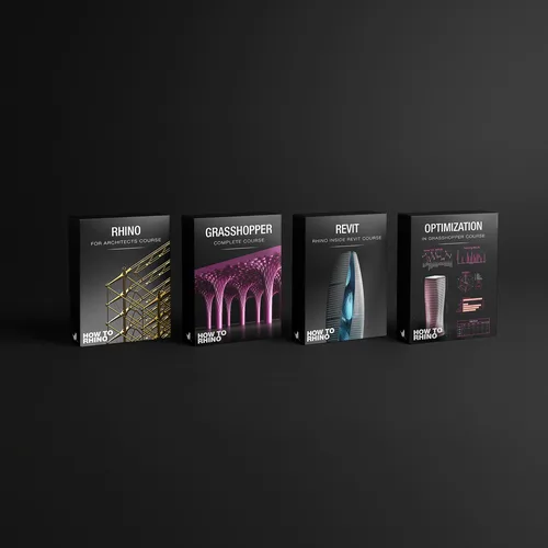 All four Rhino and Grasshopper course packages