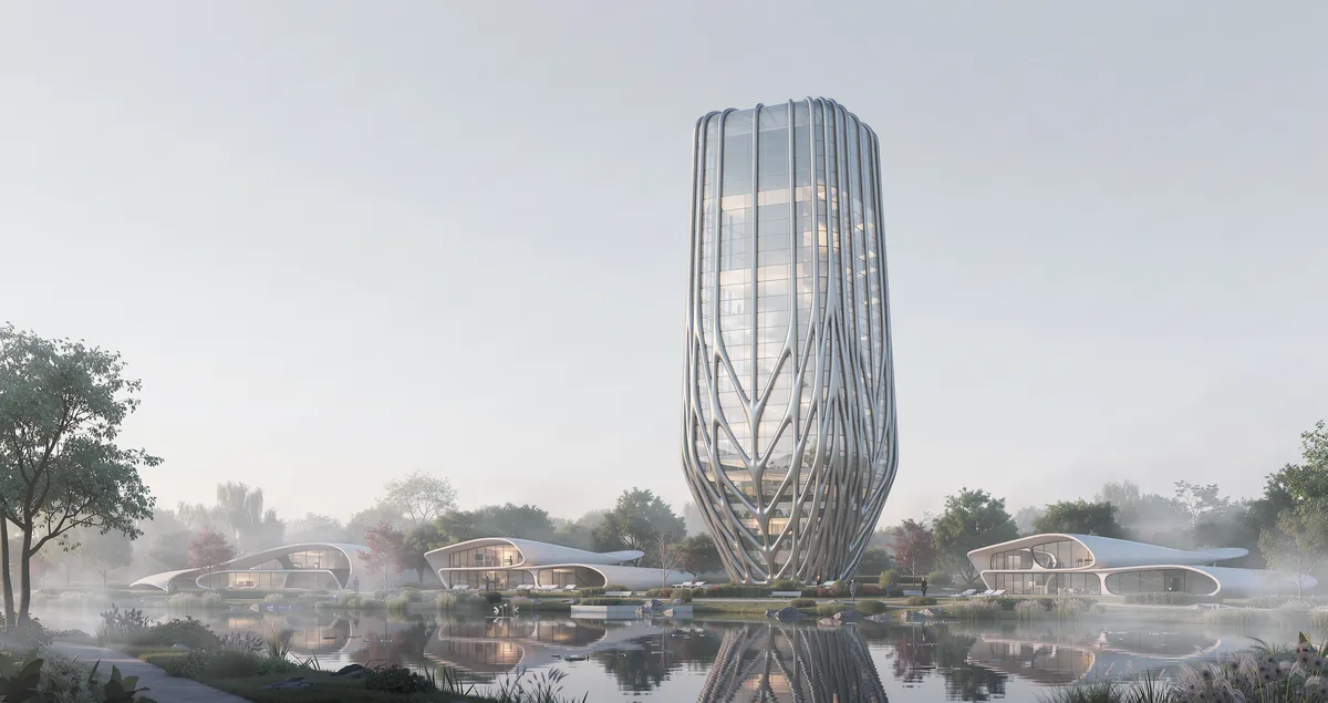 The tower in morning mist