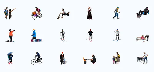 skalgubbar cutout people