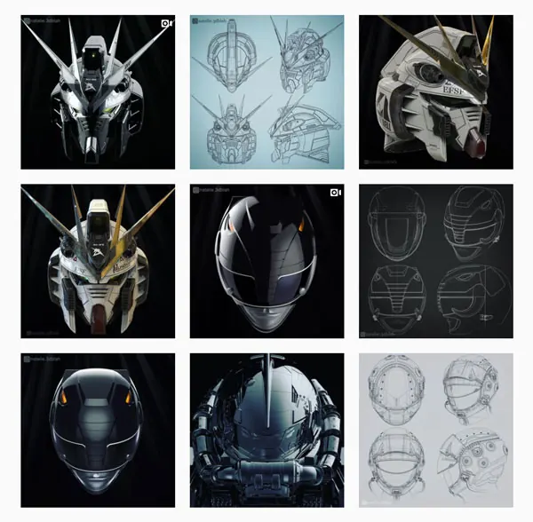 Different helmet models