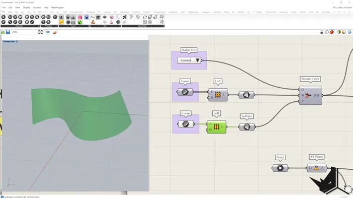 Parametric brick wall - Setting up the Surface and Contours