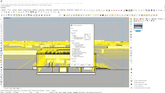 Rhino to Illustrator Section - Creating 2D Lines