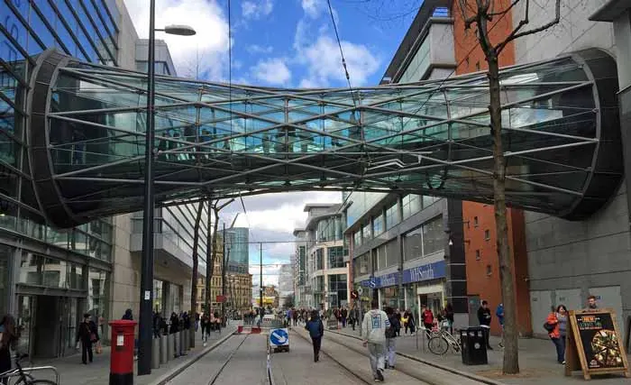 Example of Diagonal Grid Design in Manchester, U.K.