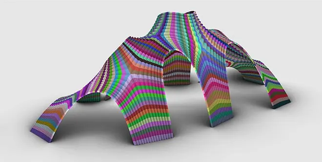 Grasshopper 3D Nesting Model Assembled