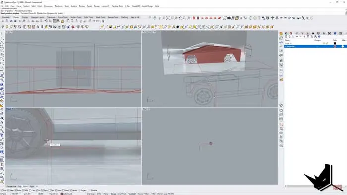 Modeling Tesla Cybertruck - groundwork