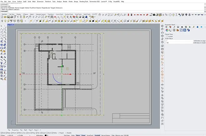 Rhino 3D modeling - Layout