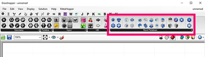 Rhino Inside Revit Grasshopper Toolbar