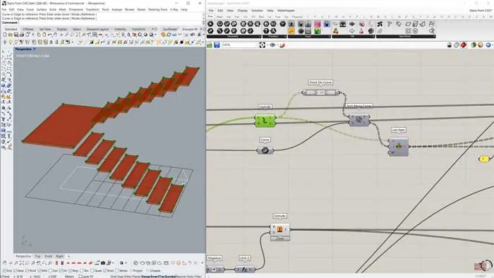 Stairs from CAD with added depth