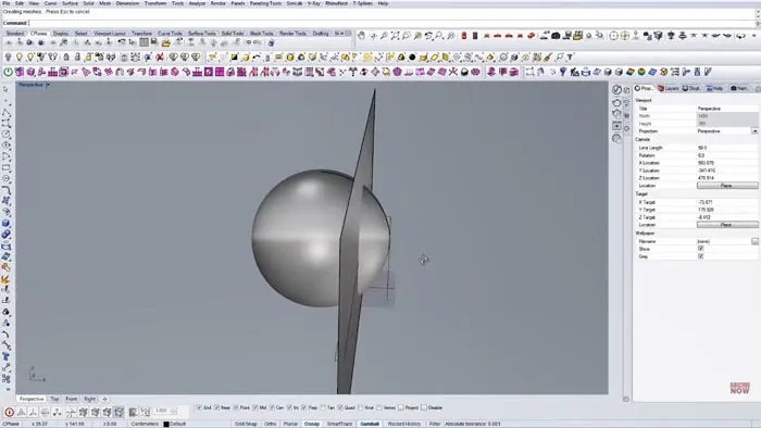 Initial Shelf Shape with Sphere