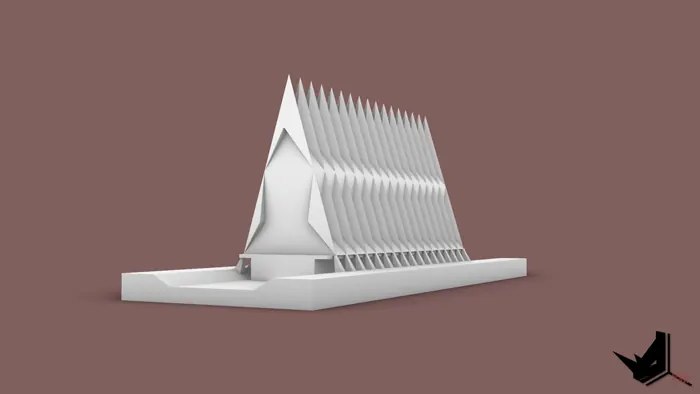 Airforce Academy Cadet Chapel - Finished Model