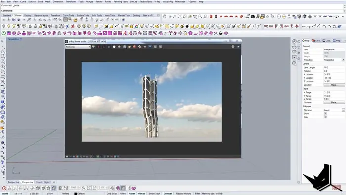 Exoskeleton Facade Design - Final Render