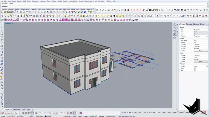 House from CAD Drawings - Final Model