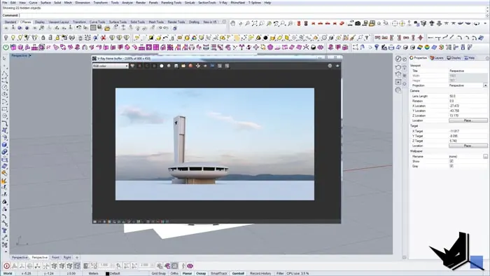 Modeling Buzludzha Monument - Final Render