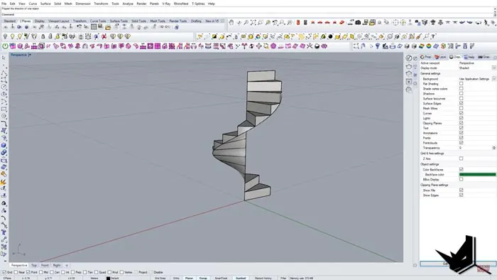 Modeling Spiral Staircase - Finished Model