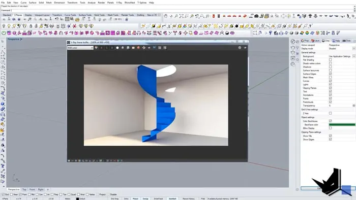 Final Render of the Spiral Staircase