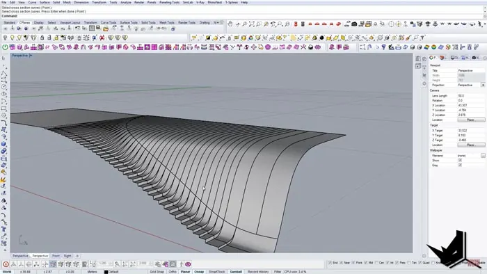 Modeling Termeh Commercial - Stepped Transition Effect