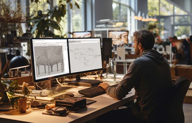 Man working in Grasshopper