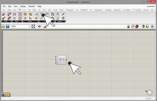 Grasshopper Tutorial - Placing Components First Option