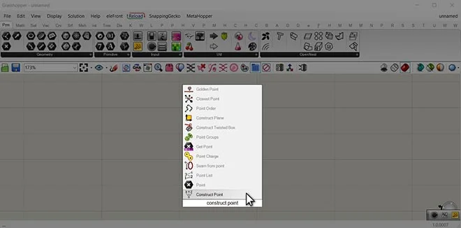 Inserting components on canvas