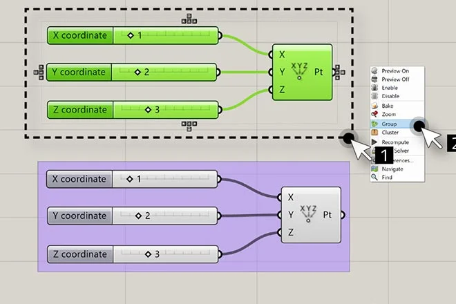 How to Group components